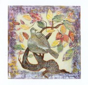 Forest tapestry acrylic - greetings card