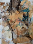 seated nude mixed media 24in x 19in